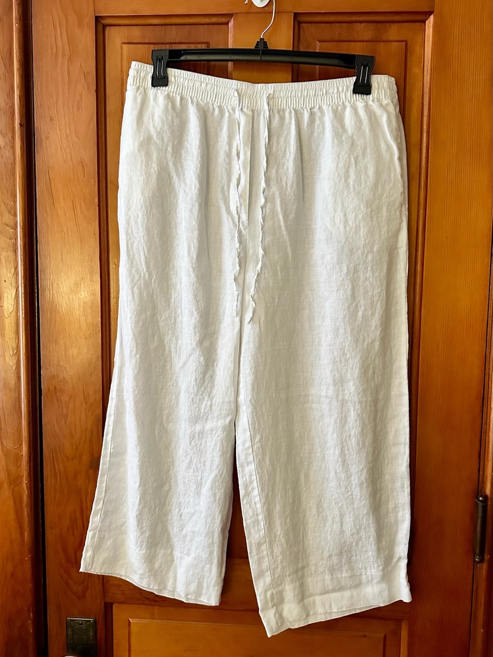 DKNY Pure White Elastic Waist Pants
